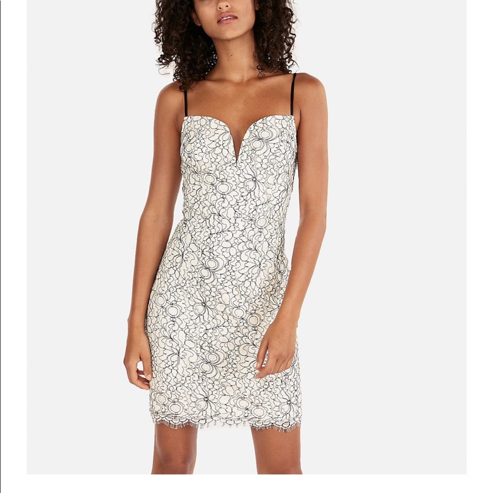 Black and White party wedding guest dress XL.